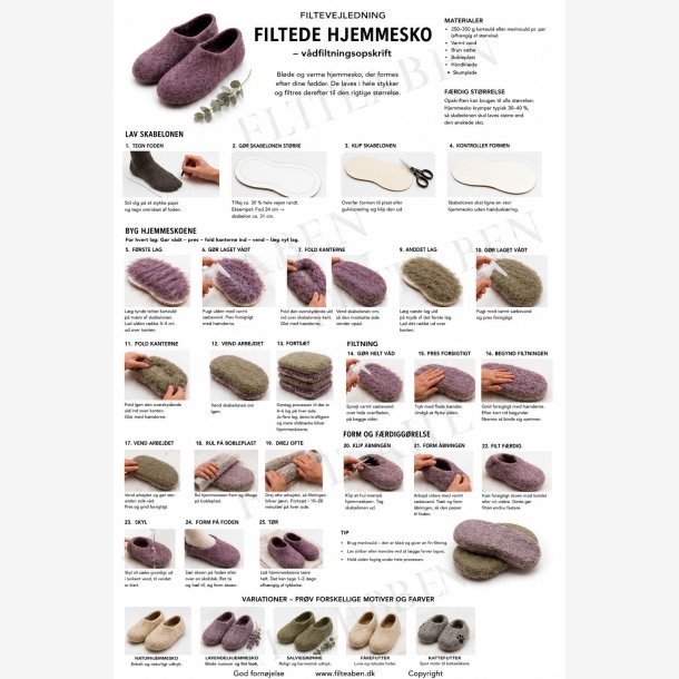 Ensfarvet hjemmesko v�dfiltning