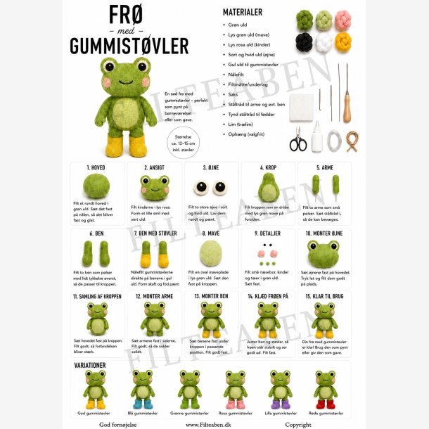 Fr� med gummist�vler N�lefilt