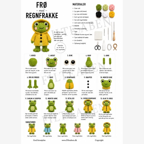 Fr� med regnfrakke N�lefilt