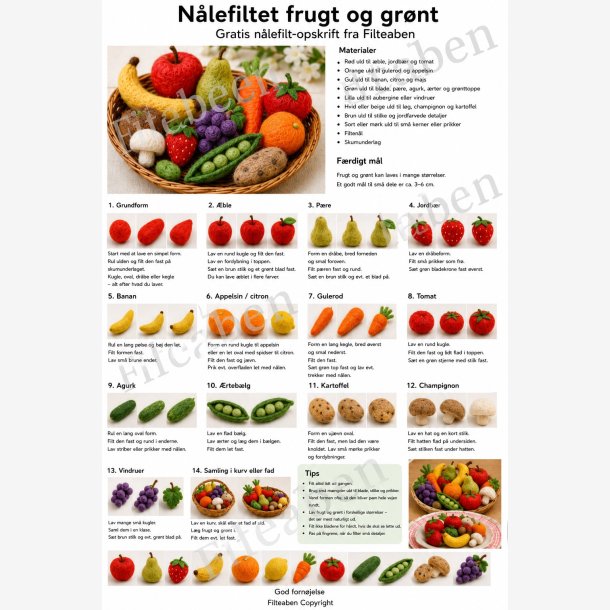 Frugt og gr�nt n�lefilte opskrift