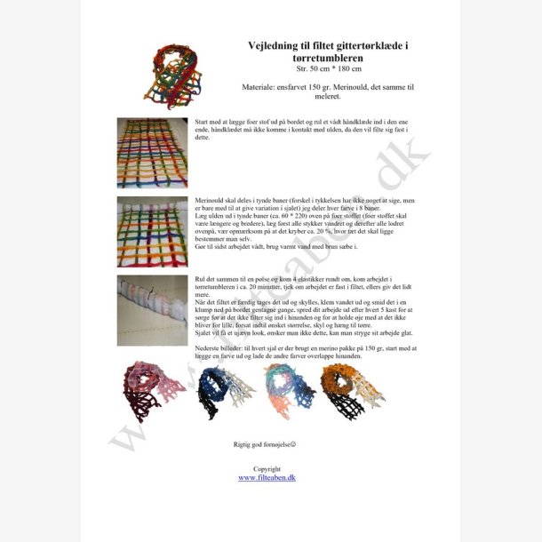 Filteopskrift Gittersjal