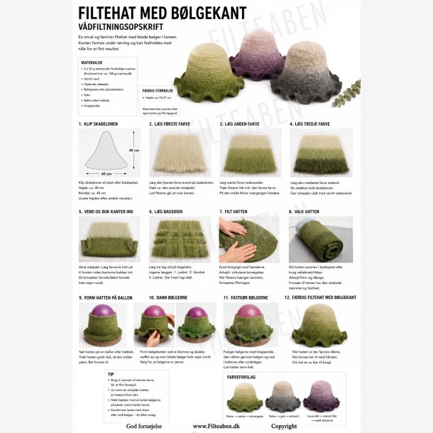 Hat med b�lge kant v�dfiltning