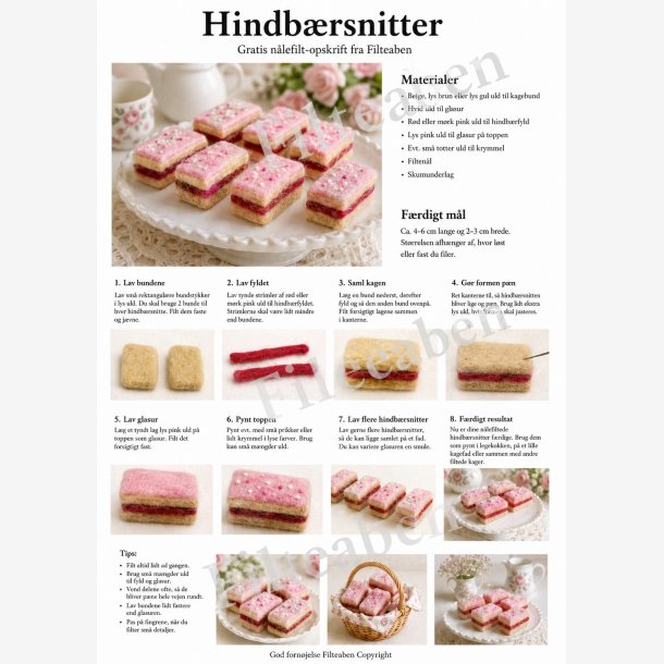 Hindb�r snitter n�lefilte opskrift