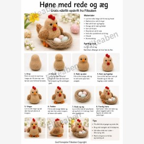 H�ne med rede og �g n�lefilte opskrift