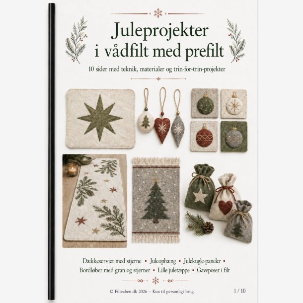 Juleprojekter i v�dfilt med prefelt