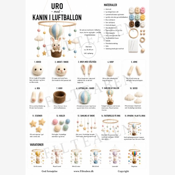 Kanin i luftballon uro n�lefiltet opskrift