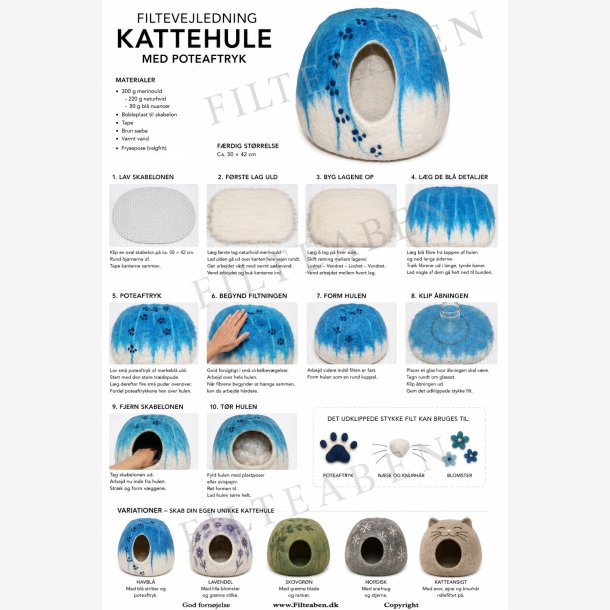 Katte hule med poter v�dfiltning