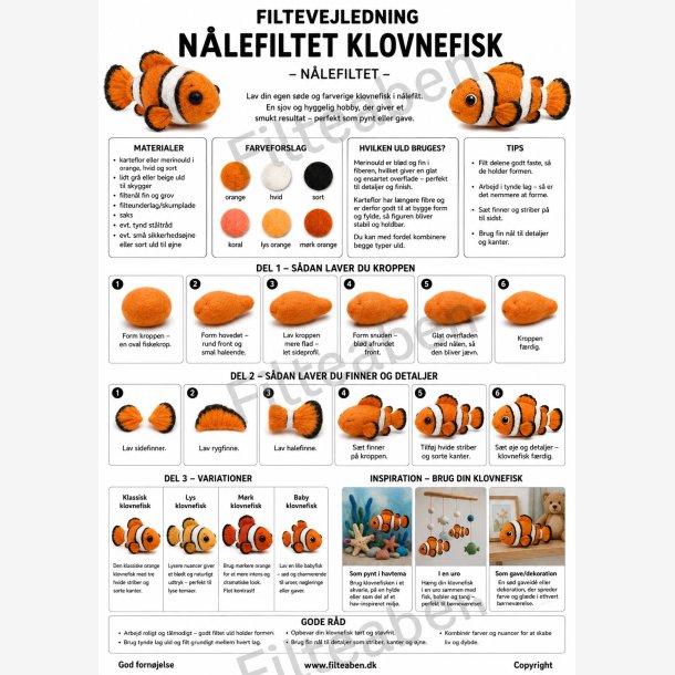 Klovnefisk n�lefilte opskrift
