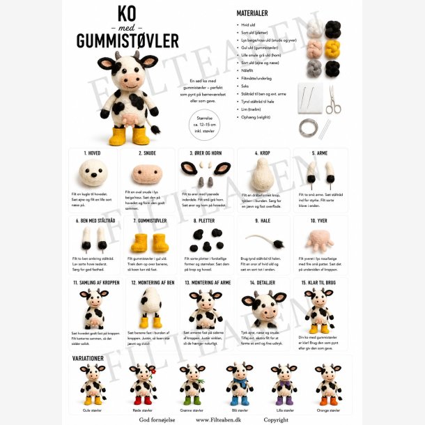 Ko med gummi st�vler N�lefilt
