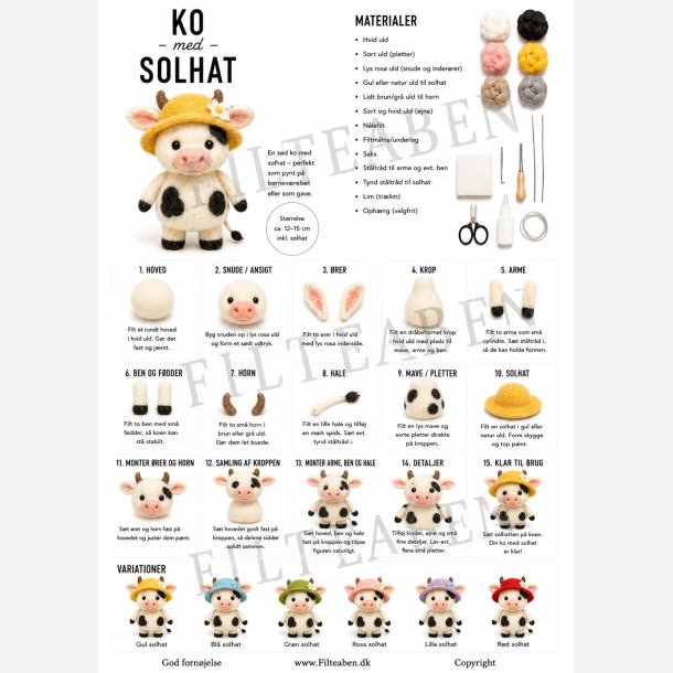 Ko med solhat N�lefilt