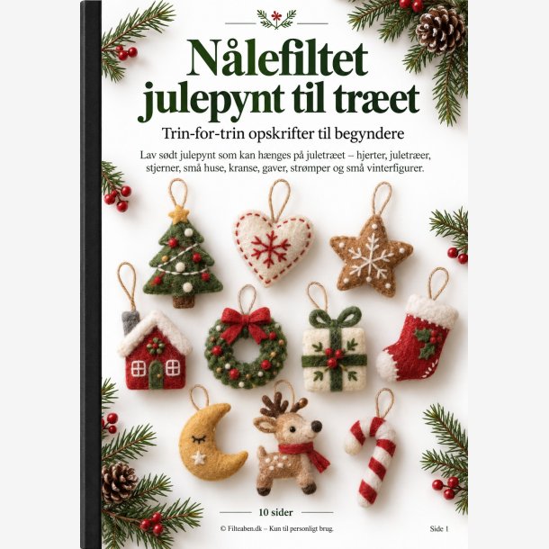 N�lefilt julepynt til tr�et h�fte 