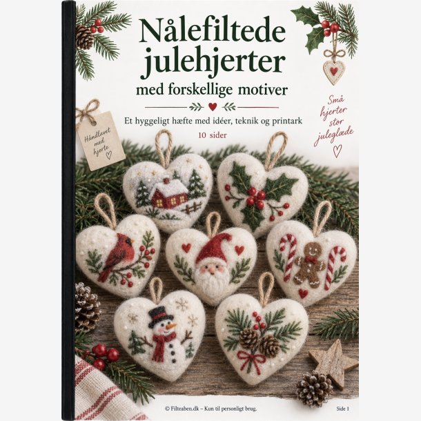 N�lefiltede julehjerter h�fte