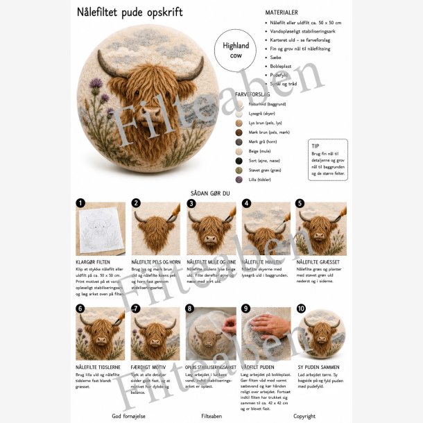 Highland cow pude n�lefiltet