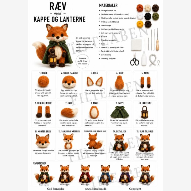 R�v med kappe N�lefilt