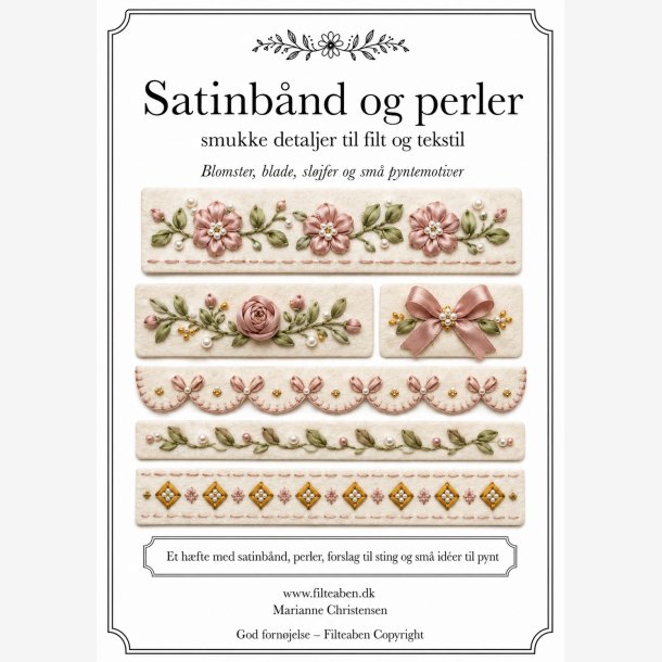 Satinb�nd og perler