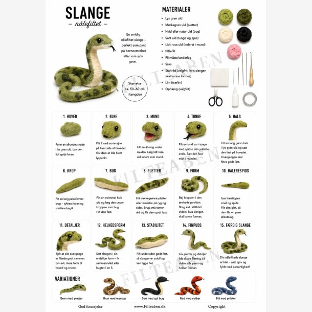 Slange n�lefilte opskrift