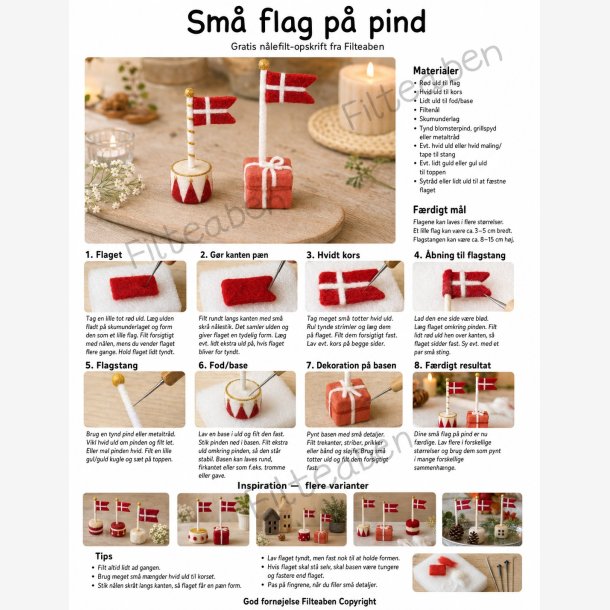 Sm� flag n�lefilte opskrift