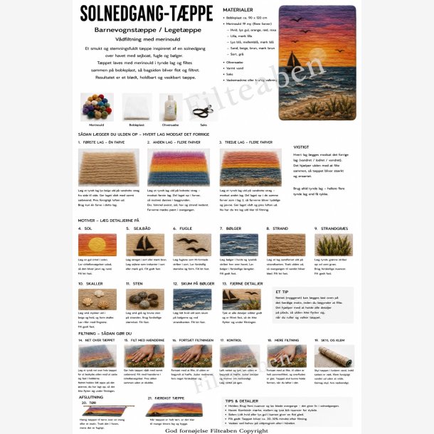 Solnedgangs t�ppe v�dfiltet