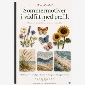Sommermotiver i v�dfilt med prefelt