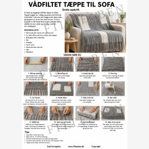 T�ppe gr� sofa v�dfiltning