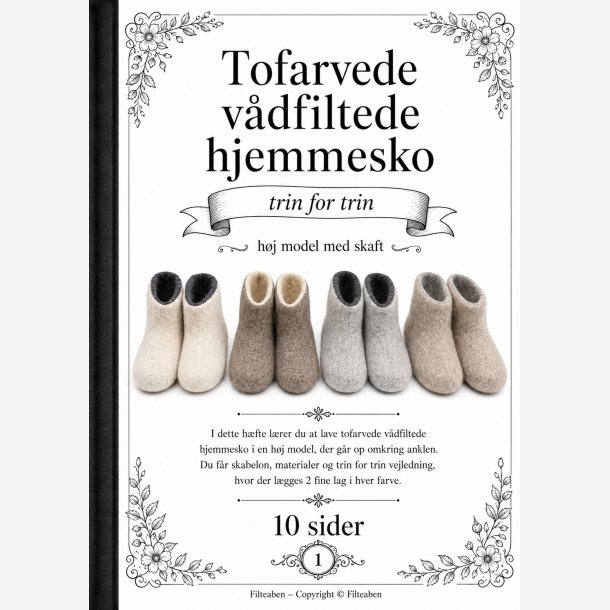 Tofarvede v�dfiltede hjemmesko