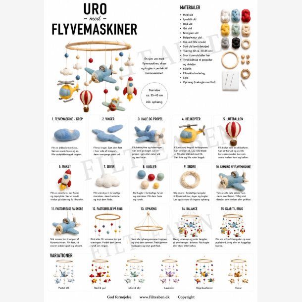 Flyvemaskine uro n�lefiltet opskrift