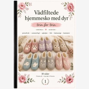 V�dfiltede hjemmesko med dyr 