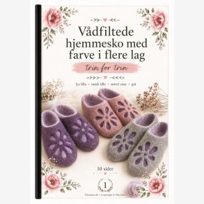 V�dfiltede hjemmesko med farve i flere lag