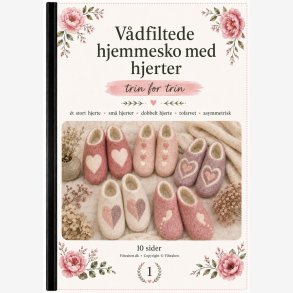 V�dfiltede hjemmesko med hjerter
