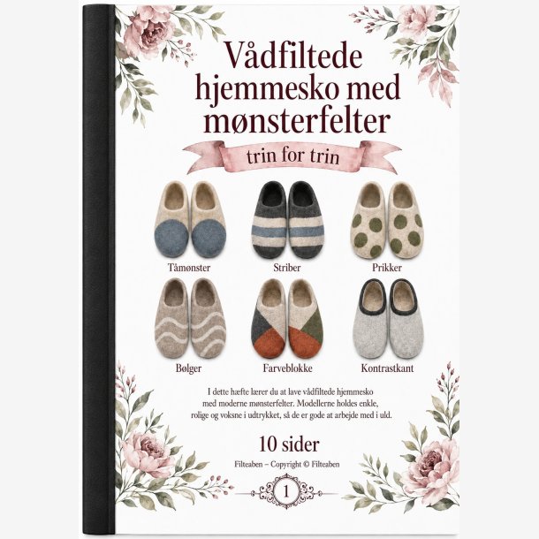 V�dfiltede hjemmesko med m�nsterfelter