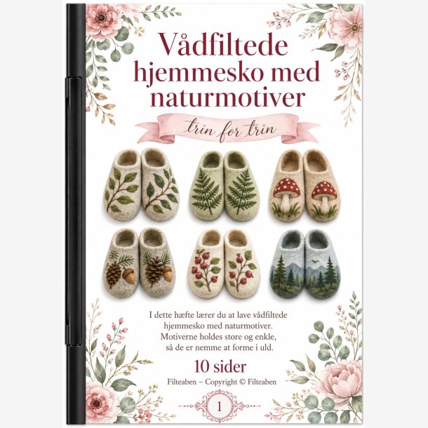 V�dfiltede hjemmesko med naturmotiver