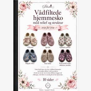 V�dfiltede hjemmesko med relief og struktur 