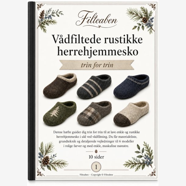 V�dfiltede rustikke herrehjemmesko 