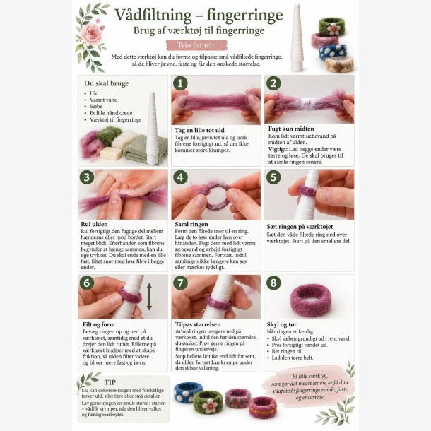 V�dfiltede fingerringe opskrift