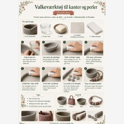 Valkev�rkt�j til kanter, snore og filtperler
