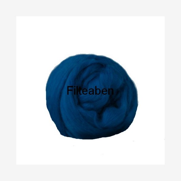 Bl� Ensfarvet 70 % Uld / 30 % Silke 25 gr. 