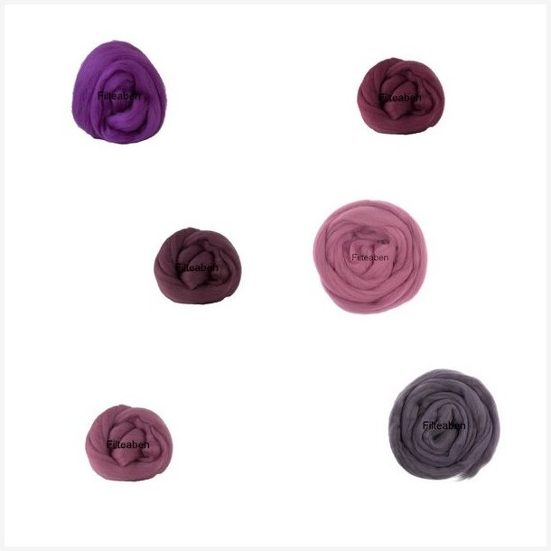 6 * 12,5 gr. Bordeaux Nuancer Merinould