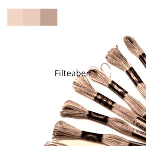 Brun meleret broderigarn 8 mtr