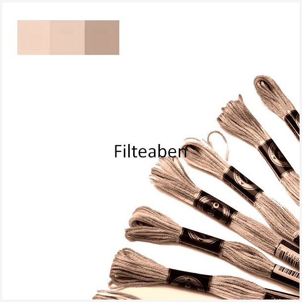 Brun meleret broderigarn 8 mtr