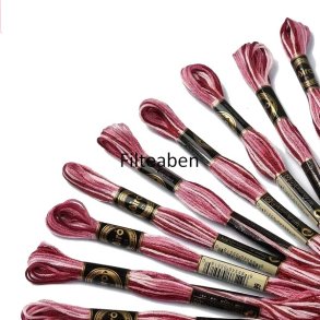 Mellem Bordeaux meleret broderigarn 8 mtr