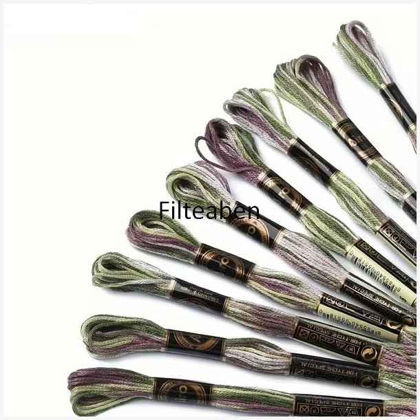 Pastel meleret broderigarn 8 mtr