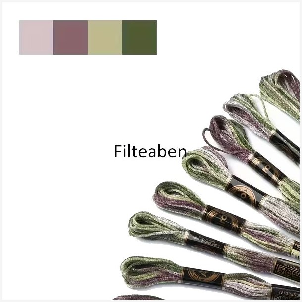 Pastel meleret broderigarn 8 mtr