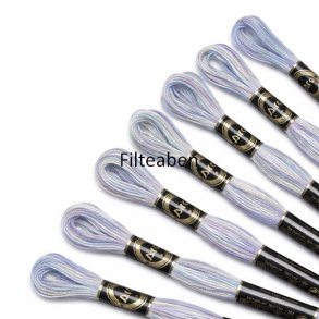 Lys pastel meleret broderigarn 8 mtr