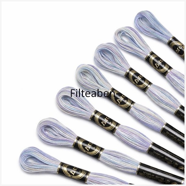 Lys pastel meleret broderigarn 8 mtr