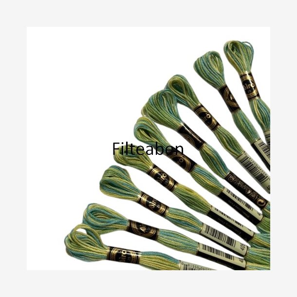 Lys gr�n meleret broderigarn 8 mtr