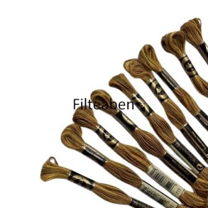 M�rk brun meleret broderigarn 8 mtr