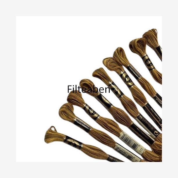 M�rk brun meleret broderigarn 8 mtr