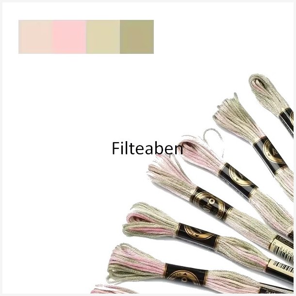 Lys pastel meleret broderigarn 8 mtr