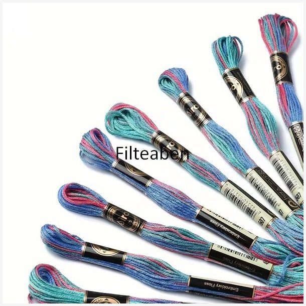 M�rk tivoli meleret broderigarn 8 mtr