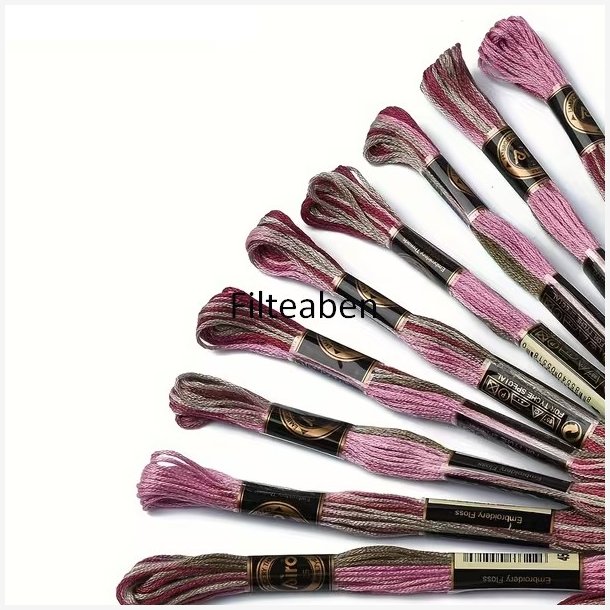 Bordeaux meleret broderigarn 8 mtr